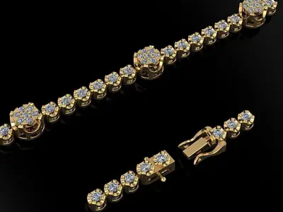 Tennis Bracelet 3D print model purchase