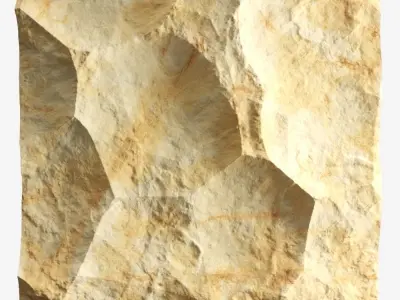 487-RockPanel piece of rock 3D model
