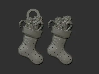 christmas sanda gifts 3 decor  3D print model