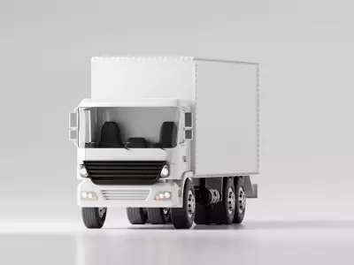 10 Wheeler Truck Low-poly 3D model