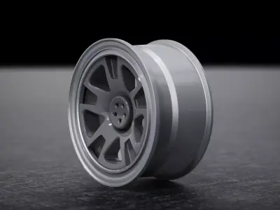 Rims Grey Auto steel alloy monster 3D model