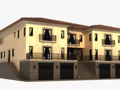Luxury mediterranean villa 3D model