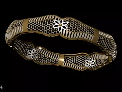 1206 Golden Crest Bangle 60MM-8gm 3D print model