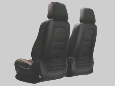 Leather car seat Low-poly 3D model purchase
