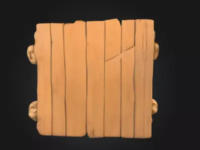 Skull and Crossbones Emblem Low-poly 3D model