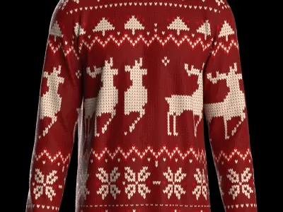 Christmas male longsleeve 3D model