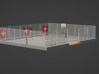 Basketball Stadium - Switzerland Low-poly 3D model
