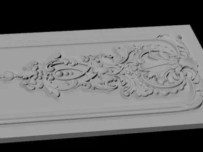 Central decor ornament for furniture 3D model