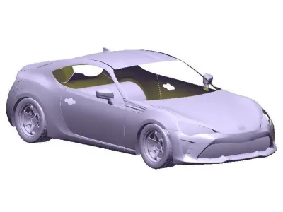 86 ZN6 Full Exterior Mesh Model - 3D Laser-Scanned 3D model
