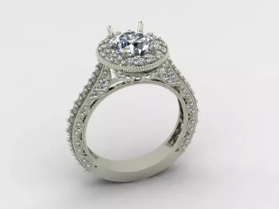 Engagement ring Free 3D print model 29
