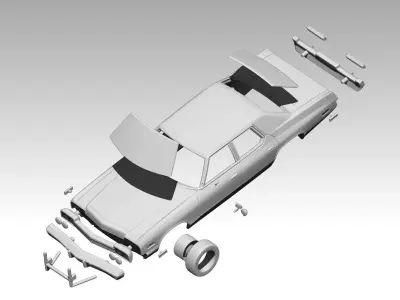 Dodge Monaco HighDetailed 3D print model