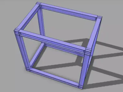 2D Steel Frame Low-poly 3D model