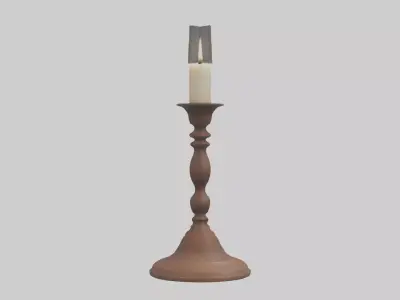 Candlestick model Low-poly 3D model