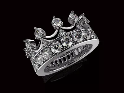 AV Disagne 50 Crown Ring 3D print model