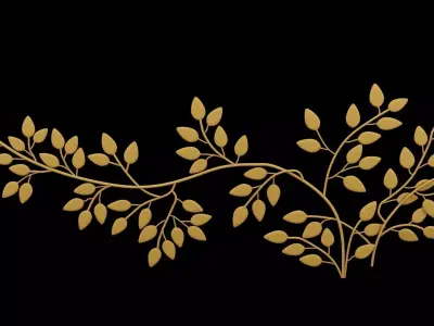 Leaves Geometrical Furniture Design  Low-poly 3D model