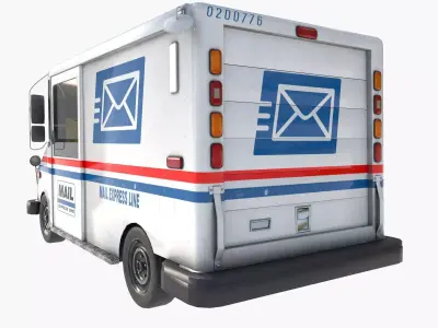 grumman mailtruck Low-poly 3D model