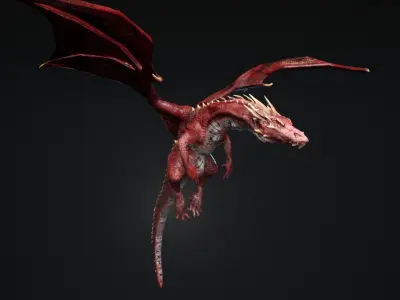 Dragon 1 UE4 and Unity Low-poly 3D model