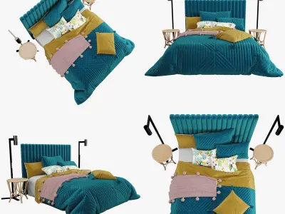 Bed modern 3D model