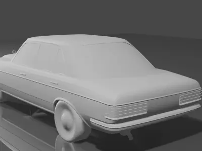 MERCEDES-BENZ W123 280E low poly car Low-poly 3D model