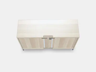 BESTA TV bench with doors 22 Low-poly 3D model
