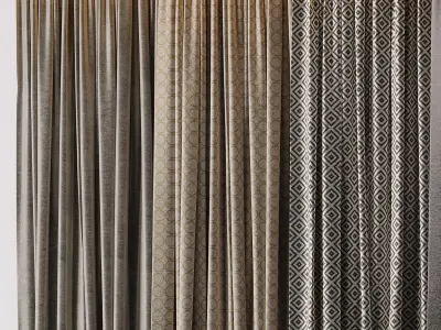 Hadi curtains 61 Low-poly 3D model