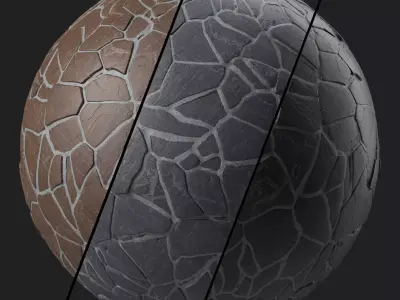 Pavement Materials 95- Sbsar Pbr 4k Seamless Texture
