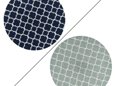 Round Rug Set 94 3D model