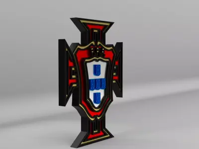 Portugal National Soccer Team Logo 3D model
