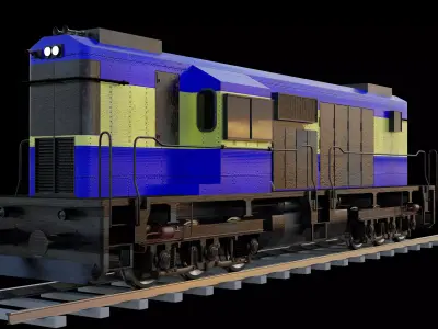 Train Engine Low-poly 3D model by vinaygautam752