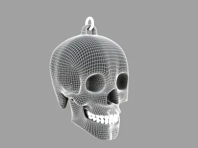 skull pendnt black 3D model