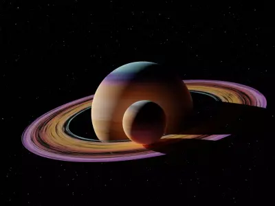 Stylized Planet system 4K Free low-poly 3D model