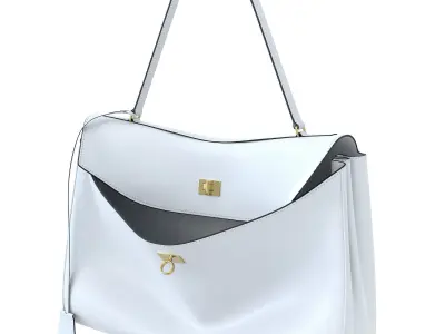 Balenciaga Rodeo Bag White Low-poly 3D model