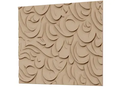 decor set wall panel wall relief mural CNC 61 3D model
