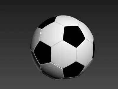 Realistic football soccer ball Free 3D model