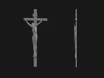 Jesus Crucifix Relief 3D print model