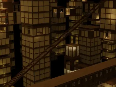 Infinity Castle Concept from Demon Slayer 3D model