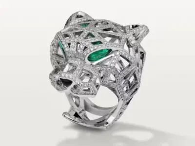 panther ring head panther diamond ring hiphop jewellry 3D print model