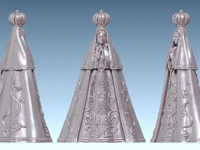 Our Lady of Valley - Virgen del Valle - CNC - 3D print model