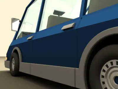 CAR 5 - Van Low-poly 3D model