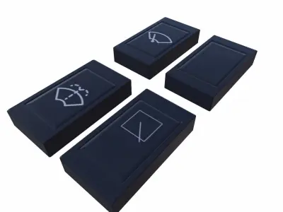 Vehicle Button Low-poly 3D model