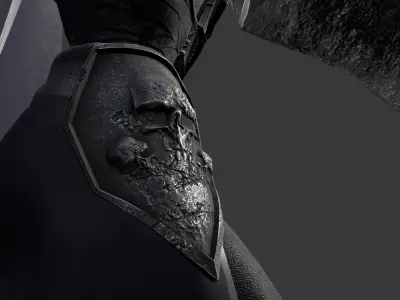 Necromancer knight Low-poly 3D model