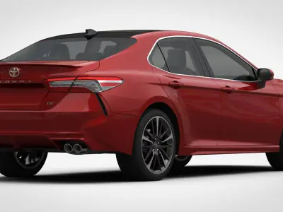 Toyota Camry XSE 2018 detailed interior 3D model