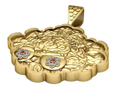 HUMAN BRAIN PENDANT 3D PRINTABLE MODEL  3D print model