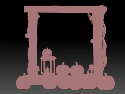 Halloween frame 3D print model