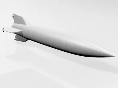 V-2 Rocket 01 3D model