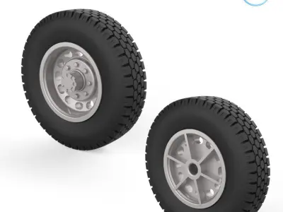 Truck wheels 1-32 3D print model