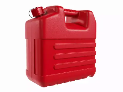 Plastic red fuel oil canister 3D model