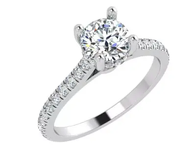 Round Diamond Ring 4662 3D print model