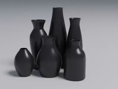 Modern Decorative Vases Low-poly 3D model Low-poly 3D model