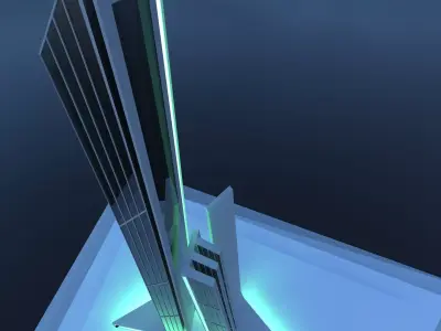 futuristic skyscraper 3D model